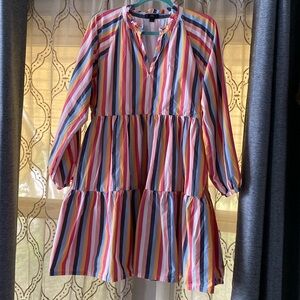 GUC - J.Crew Stripped Long Sleeve Cotton Dress